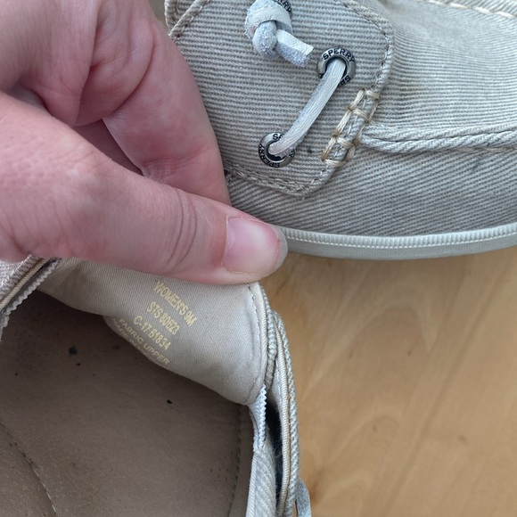 Womens Sperry Topsider Coil Ivy Stone Grey Water Canvas Boat Shoes - Picture 8 of 9
